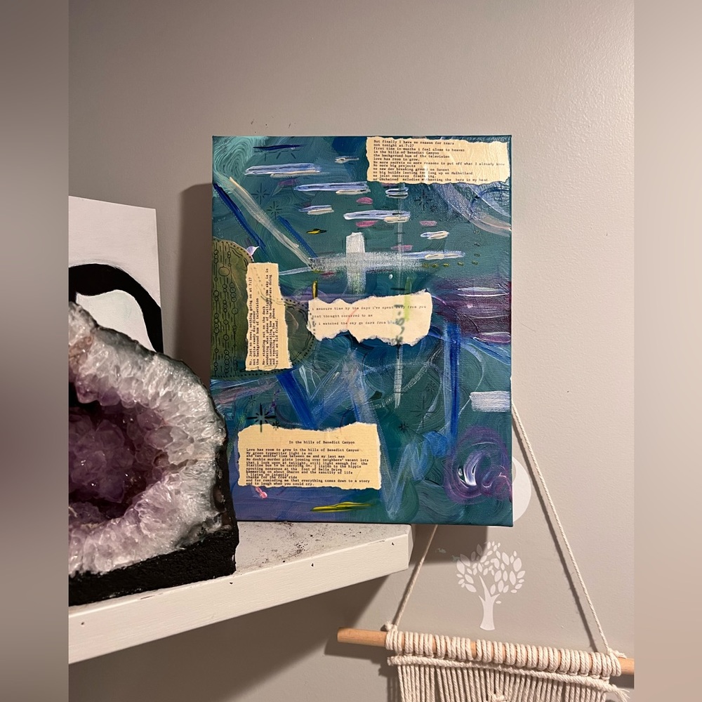 Blues Poetry Painting